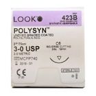 423b Look Sutures Coated Pga Undyed Braided Needle Polysyn