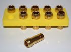 767lpb1-2 Lot Tube Brass Port Connector Fitting