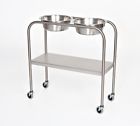 Ac742 Coulmed Products Stainless Steel Stand Double Basins With Bottom Shelf