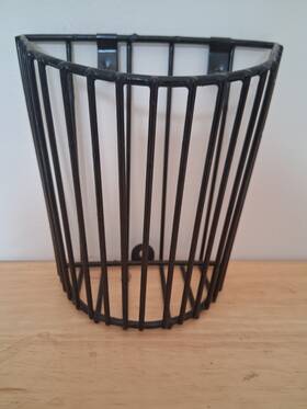 952b Adc 8 Cuff Baskets. Wall Mounted. 7.25 Inch X 4 Deep. Black Vinal