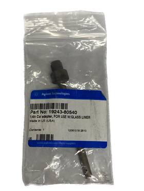 19243-80540 Agilent Used 1/4 Inch Od Packed Column Inlet Adapter For Glass Liners