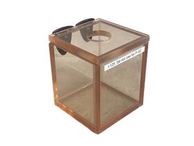 Pba-05g Atlantic Nuclear Corporation Acrylic Beta Waste Storage Container Flip-top Lid 5 Inch X5 X5-3/4 Id B