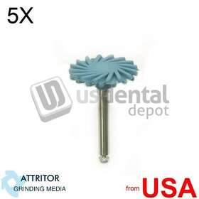123035 Attritor Sr204c 5x Lot Of - Silicon Composite Polisher Brush Blue Coarse #sr204c