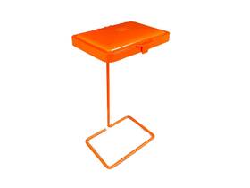 H13193-1000 Bel-art Metal 9x4.5x3.25 Inch Poxygrid Benchtop Biohazard Bag Holder With Cover/lid