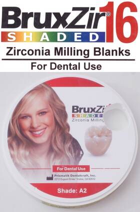 70-1138-bsa0250 Bruxzir Used Shaded-16 A2 Zirconia Milling Disc Blank 98x12 Mm Mfg 2017/09/21