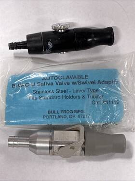 11119 Bull Frog Autoclavable E-vac-u Saliva Valve With Swivel Adaptor #11119 Not For Dental Use