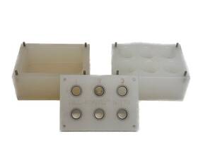 Cg-1869-10 Chemglass Bill-board Solid-phase Syntheses 6-place Plate Drain Tray And Vial Rack