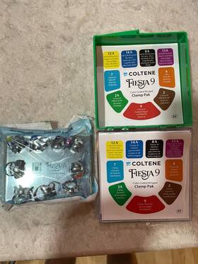 H02801 Coltene Hygenic Fiesta 9 Color Coded Clamp Pak