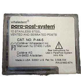 P444b Coltene 10-pieces Para Post System Vented And Serrated Stainless Steel P445