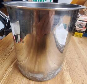 Bm-03 Crest Mfg Stainless Steel Container Stock Pot 7 1/4 Inch H X 3/4 Diameter