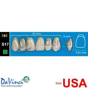 112567 Davinci 681306432865 S17 Upper Anterior B2 1 X 6 - Square 4 Layers Dentur