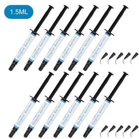 10pcs1 Denshine 190891181725 1.5ml Teeth Whitening Gel Syringe Tip Dental