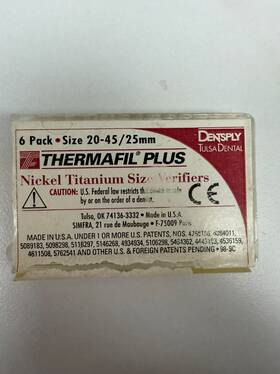 Tvnp5002045 Dentsply Tulsa Thermafil Plus Niti Size Verifiers - 20-45 Asst. 25mm 5 Pack