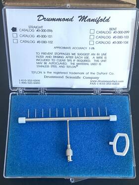 3-000-096 Drummond Microtest Stainless Dispensing Manifold Straight 12-place