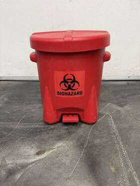 943bio Eagle Biohazard Waste Container 6 Gl Disposal Bin Trash Can Tattoo Needle Zombie