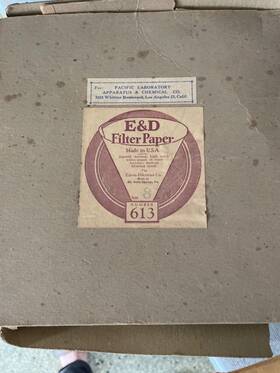 Grade-613 Eaton-dikeman E-d And Grade 613 Medium Speed Filter Paper 8 Inches Vintage