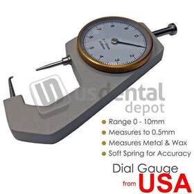 513-030 Ecco Besqual Dial Caliper. Measures Both Metal And Wax. Equipped With Soft Sp 100584