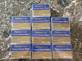 12-544-14 Fisher Fisherbrand Glass Premium Cover Glasses 50 X 24mm Microscope Lot 10 4 Oz Packs
