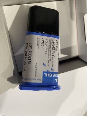 001887 Gc Fuji Lining Lc Paste Pak Cartridge Glass Ionomer Cement 7gm Exp 2026
