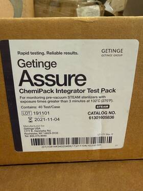 61301605836 Getinge Group Assure Chemipack Integrator Test Pack 40ct Steam