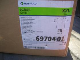 6970401 Halyard 69704 Scrub Shirts Xxl Blue Case Of 48 #