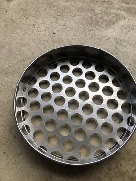 A-045 Htong Round Hole Lab Test Sieve Stainless Mesh Screen 30cm Dia 30mm Holes