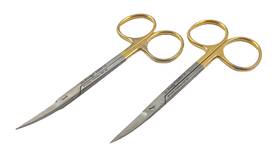 S5083 Hu-friedy Lot Of 2 Curved Iris Perma Sharp Scissors 30 Day Warranty