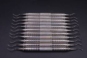 Sc4r Hu-friedy Scr4 Lot Of 11 Sc4r/4l6 Double End Columbia Curette #4r/4l