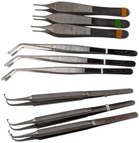 Spm20 Hu-friedy Sp20 Suture And Tissue Pliers Lot Tp42 9pc Germany Stainless