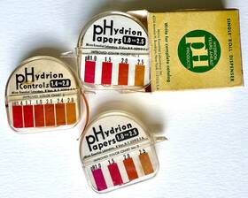 Hj-613 Hydrion Vtg Phydrion Ph Paper Tape 3 Single Roll Cases Acid Test Range 1.0-2.5 1.4-2.8