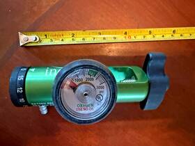 2133638 Inovo All-brass Oxygen Regulator Cga 870 Connection 15 Lpm Flow Dial