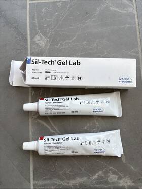 756959 Ivoclar Vivadent Sil-tech Gel Lab Hardener 60 Ml Dental Two Tubes See Descrip