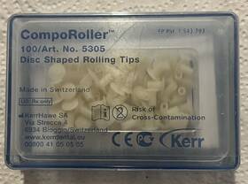 5305 Kerr Comporoller Disc Shaped Rolling Tips Made In Switzerland