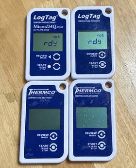 Tred30-16r Logtag/thermco 2 And Wall Mount Dual F C Temp Recorders/read