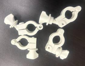 31201-43 Masterflex Vwr Avantor 4 Nylon 1/2 Inch - 3/4 Sanitary Hinged Clamp With White Knob
