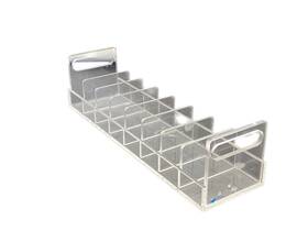 Bb-1100 Mitchell Plastics Acrylic Desktop Blood Bag Holder Tray 8-place With Handles