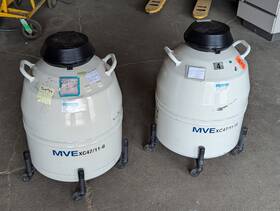 Xc47 Mve Xc47/11-10 Cryogenic Dewar With Rolling Base - Free Shipping