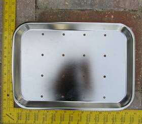 09217vu Polar Ware 13f Stainless Surgical Perforated Instrument Tray Size 13.5 Inch X10
