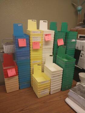 14561453 Professional Dental Laboratory Working Case Pan Tray With Clip ...used...1 Dozen Per Lot