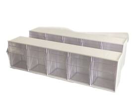 5-compartment Quantum Qtb305 Used 2 Tip-out Bin Organizer White 23-3/4 Inch L