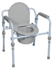 Rtl11148kdr Drive Medical New Folding Bedside Commode Bucket Splash Grd Cat