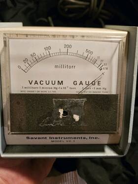 88-126-115 Savant Instruments 7/88-126-115 Vg-5 115v Vacuum Gauge Made In Usa Tested