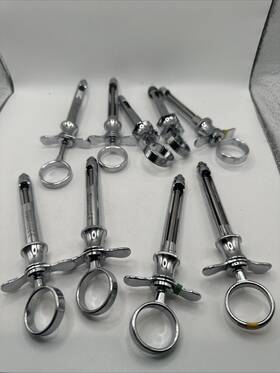 100-9808 Schein Dental Aspirator Syringe Mix Lot Stainless Carpule
