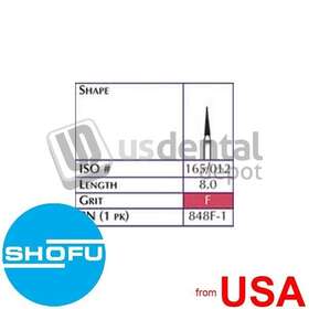 0848f-1 Shofu 848f Fg Robot Needle Grit F Length 8.0-1pk # 848f-1 470598