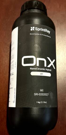 Sri-0202027 Sprintray Dental Onx Nanoceramic Hybrid A1 3d Printing Material Open