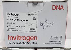 G401004 Thermo Scientific Invitrogen E-gel Ex 4% Agarose Gels 10 Packs Expired