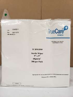 Tcbwip09 Truecare Sterile Wiper 9 Inch X9 Case Of 3600 For Cleanroom Environment