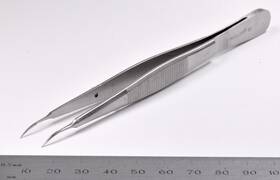Gl4213 V. Mueller #gl4213 Micro Tying Forceps 6 Inch Curved 1cm Platform Surgical Stainless