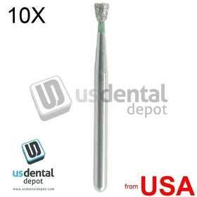 Si48c-green Vaniman 10x Lot Of Fg Diamond - 10pk Burs Si-48c 805-018c Inverted Cone La 114881