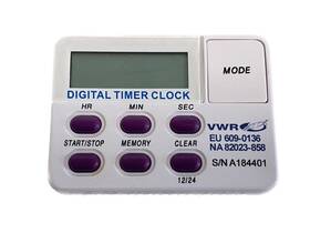 82023-858 Vwr Used Compact Digital Timer Clock Needs A Battery